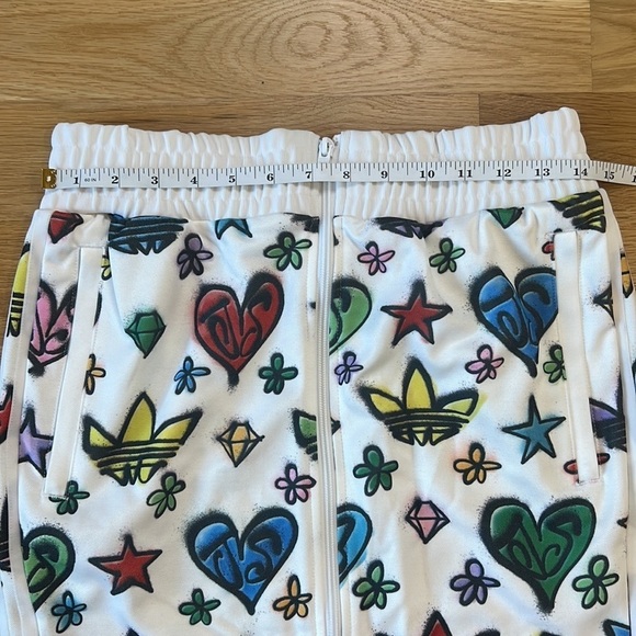 Jeremy Scott Adidas White Monogram Skirt Size Small - Picture 3 of 10